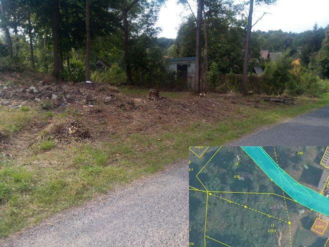 údržba obecního pozemku u silnice